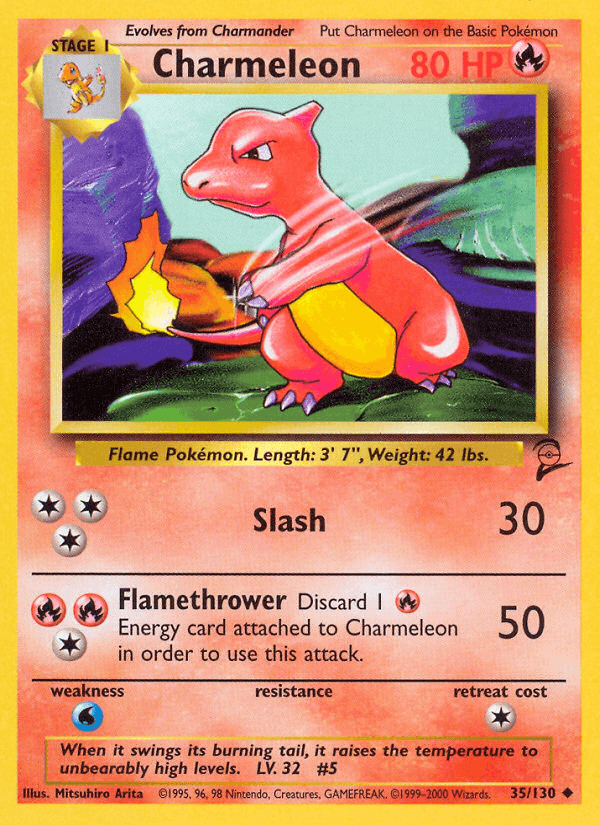 Charmeleon 35/130 Base Set 2 English Pokémon card