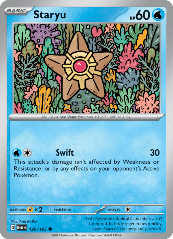 Staryu 120/165 151 English Pokémon card