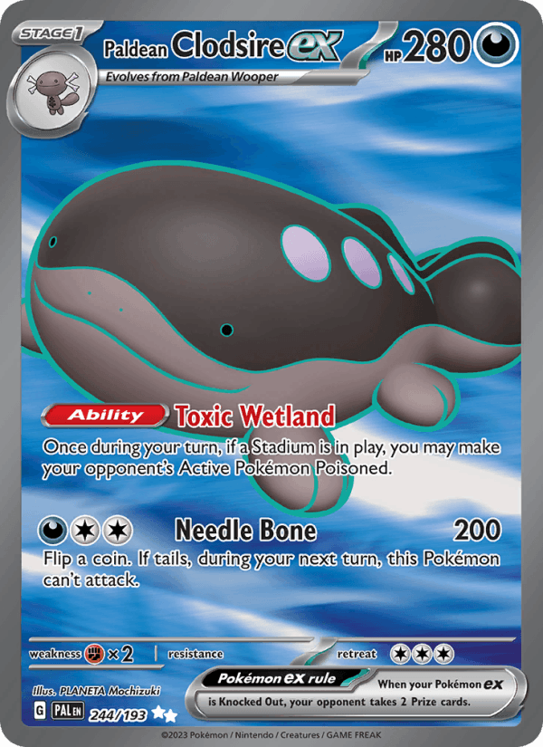 Paldean Clodsire ex 244/193 Paldea Evolved English Pokémon card