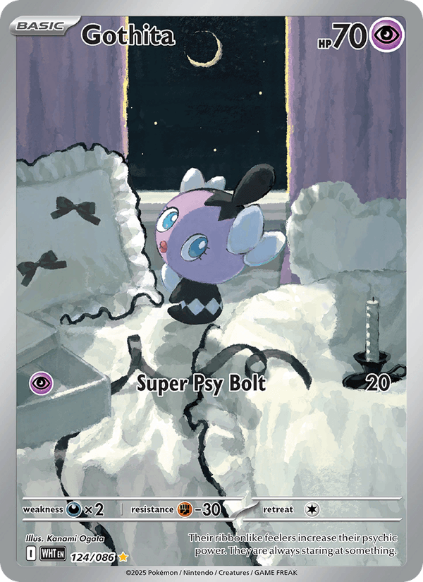Gothita 124/86 White Flare English Pokémon card
