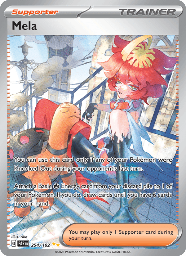 Mela 254/182 Paradox Rift English Pokémon card