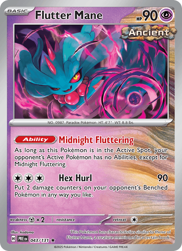 Flutter Mane 43/131 Prismatic Evolutions English Pokémon card