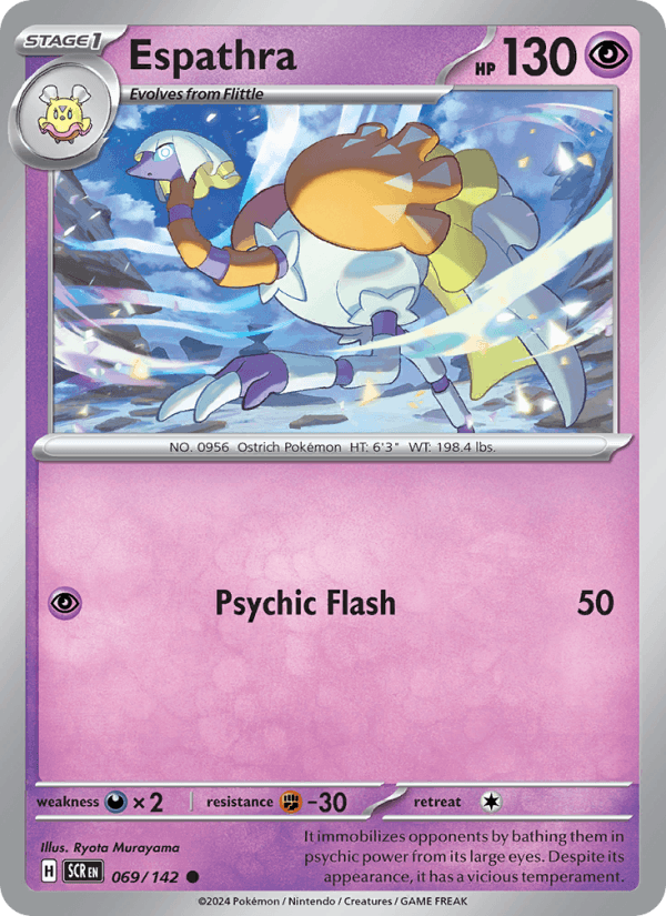 Espathra 69/142 Stellar Crown English Pokémon card