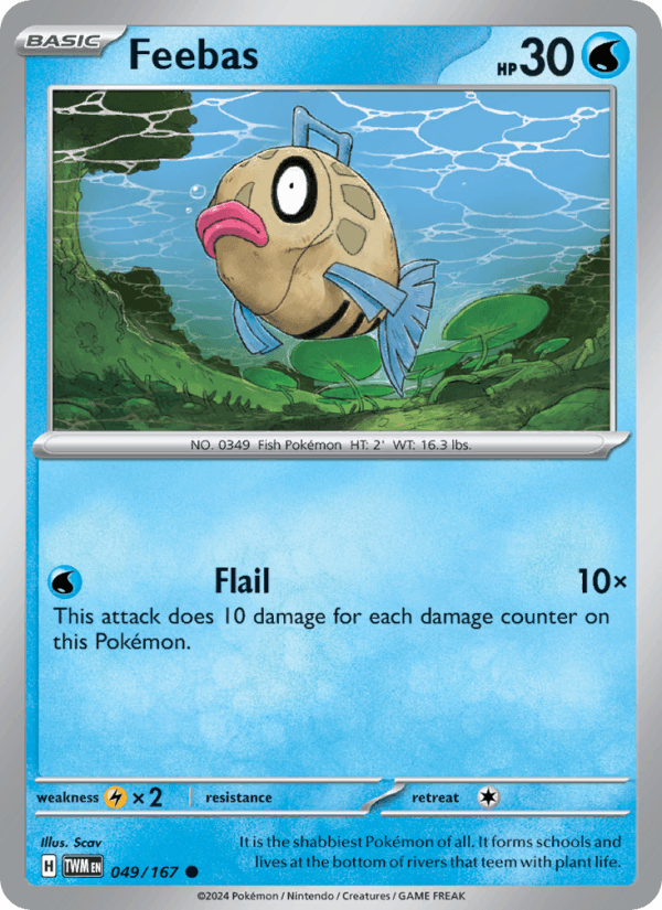 Feebas 49/167 Twilight Masquerade English Pokémon card