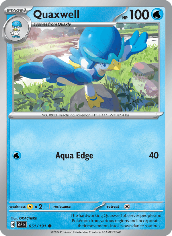 Quaxwell 51/191 Surging Sparks English Pokémon card