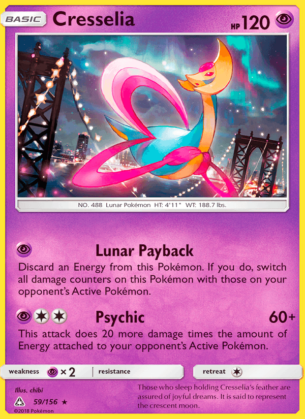Cresselia 59/156 Ultra Prism English Pokémon card