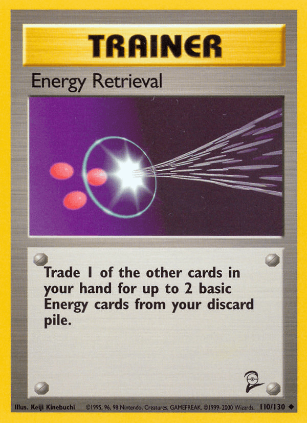 Energy Retrieval 110/130 Base Set 2 English Pokémon card