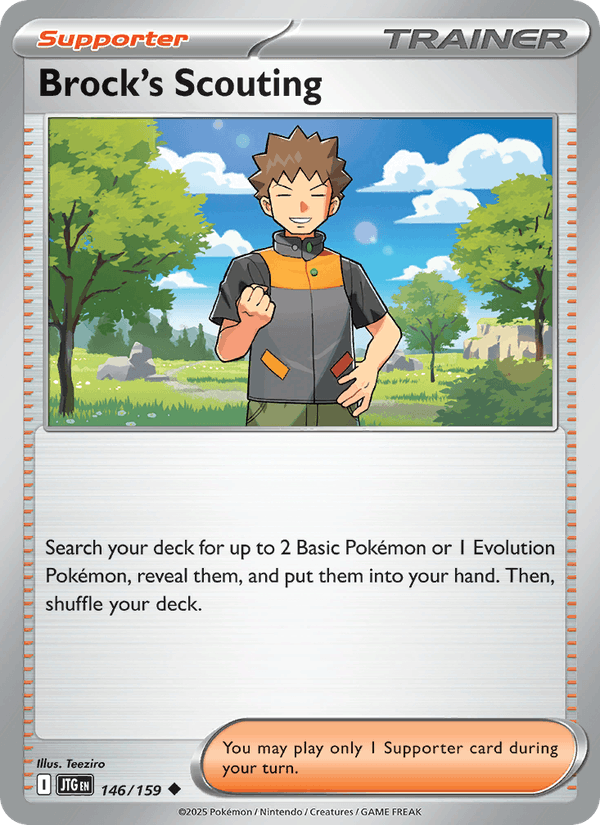 Brock's Scouting 146/159 Journey Together English Pokémon card