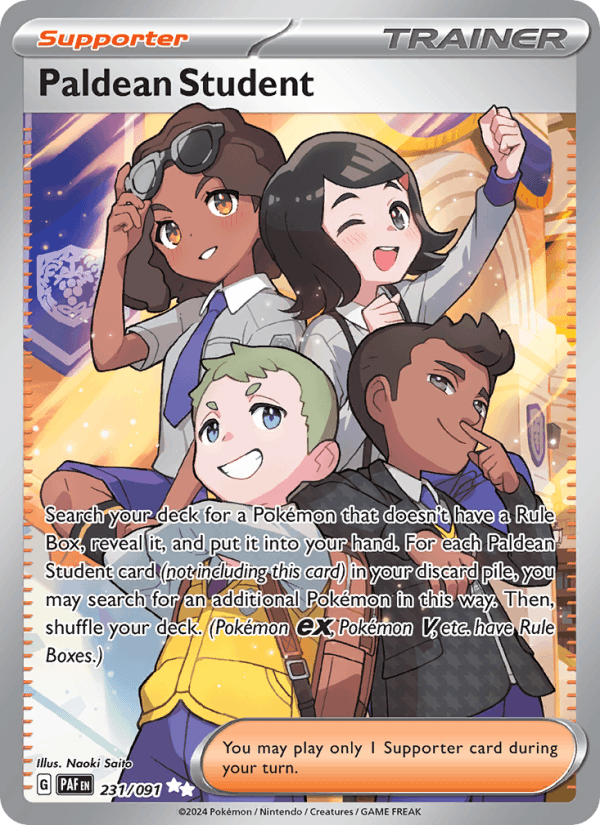 Paldean Student 231/91 Paldean Fates English Pokémon card