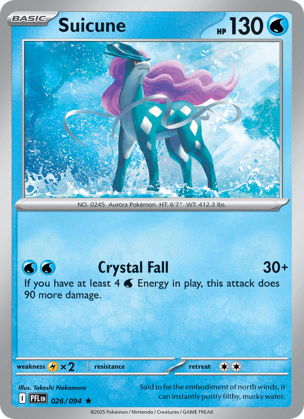 Suicune 26/94 Phantasmal Flames English Pokémon card