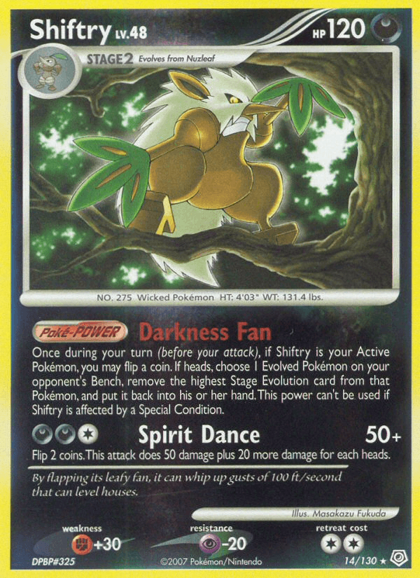 Shiftry 14/130 Diamond & Pearl English Pokémon card