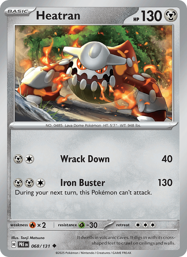 Heatran 68/131 Prismatic Evolutions English Pokémon card