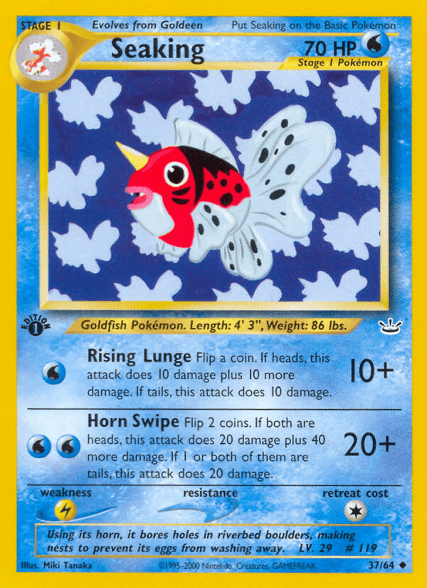 Seaking 37 Neo Revelation English Pokemon card