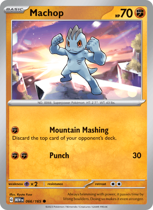 Machop 66/165 151 English Pokémon card