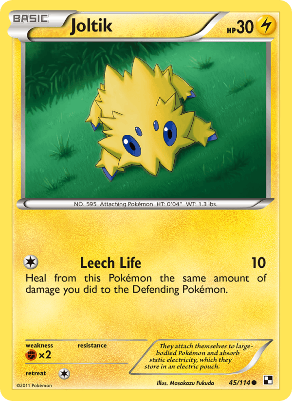 Joltik 45/114 Black & White English Pokémon card