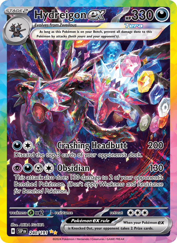 Hydreigon ex 240/191 Surging Sparks English Pokémon card
