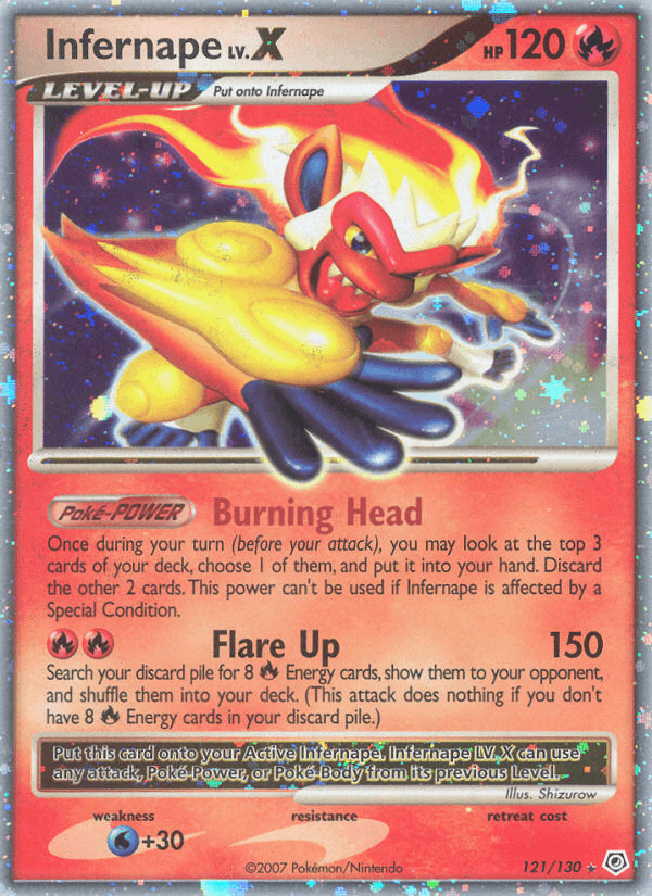 Infernape 121/130 Diamond & Pearl English Pokémon card
