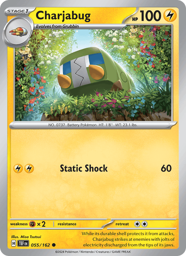 Charjabug 55/162 Temporal Forces English Pokémon card