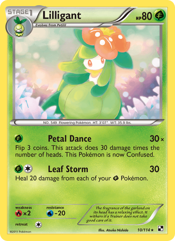 Lilligant 10/114 Black & White English Pokémon card