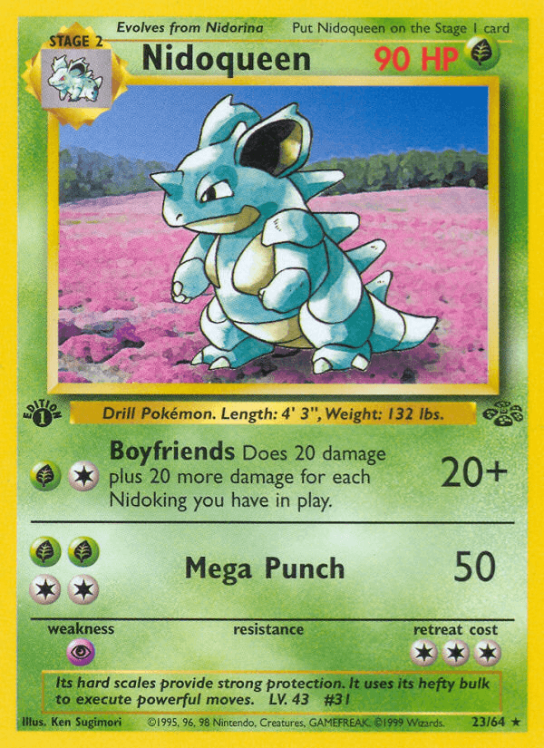 Nidoqueen 23/64 Jungle English Pokémon card