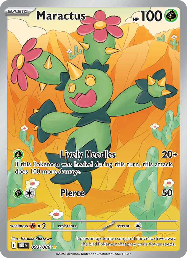 Maractus 93/86 Black Bolt English Pokémon card