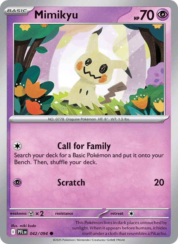 Mimikyu 42/94 Phantasmal Flames English Pokémon card