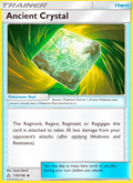 Ancient Crystal 118/156 Ultra Prism English Pokémon card