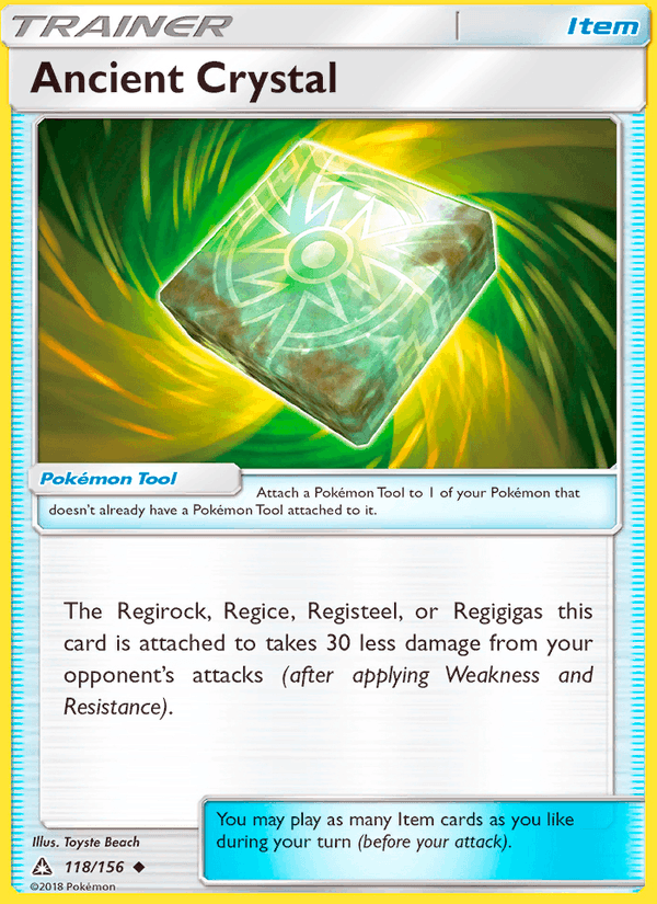 Ancient Crystal 118/156 Ultra Prism English Pokémon card
