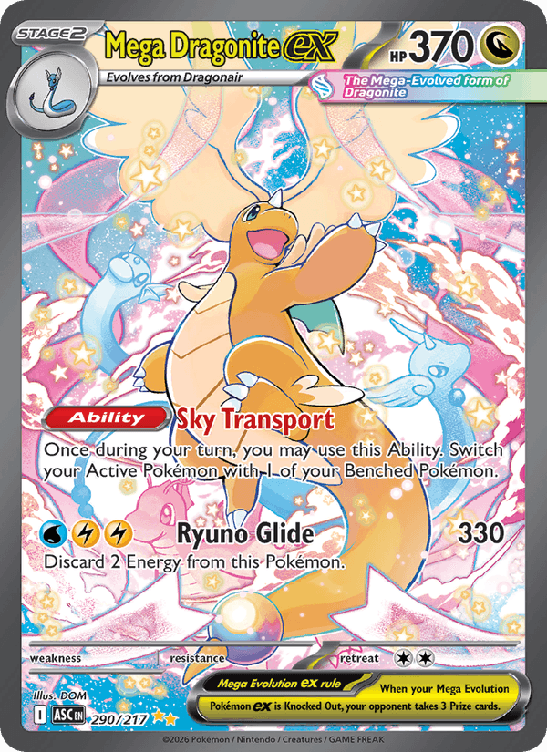 Mega Dragonite ex 290/217 Ascended Heroes English Pokémon card