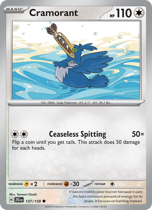 Cramorant 137/159 Journey Together English Pokémon card