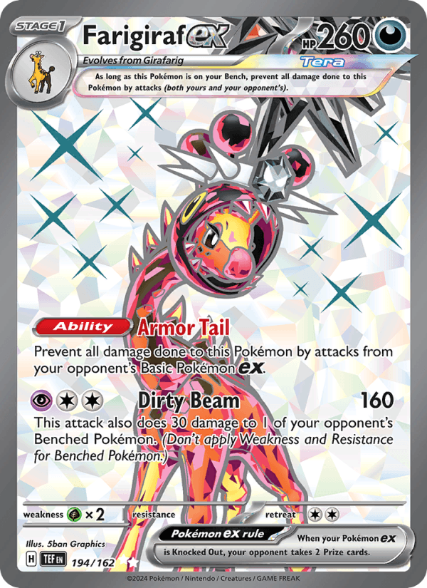 Farigiraf ex 194/162 Temporal Forces English Pokémon card