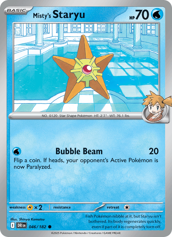 Misty's Staryu 46/182 Destined Rivals English Pokémon card