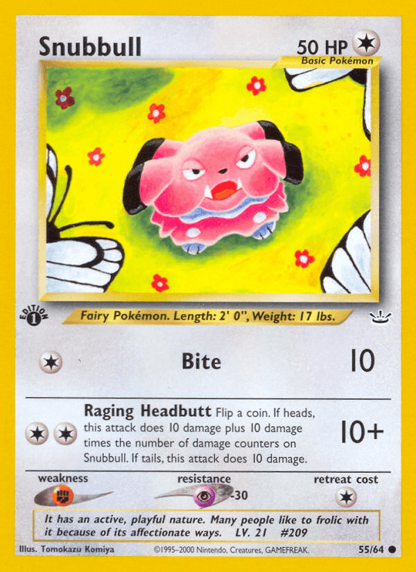 Snubbull 55 Neo Revelation English Pokemon card