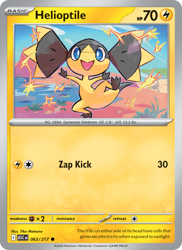 Helioptile 63/217 Ascended Heroes English Pokémon card