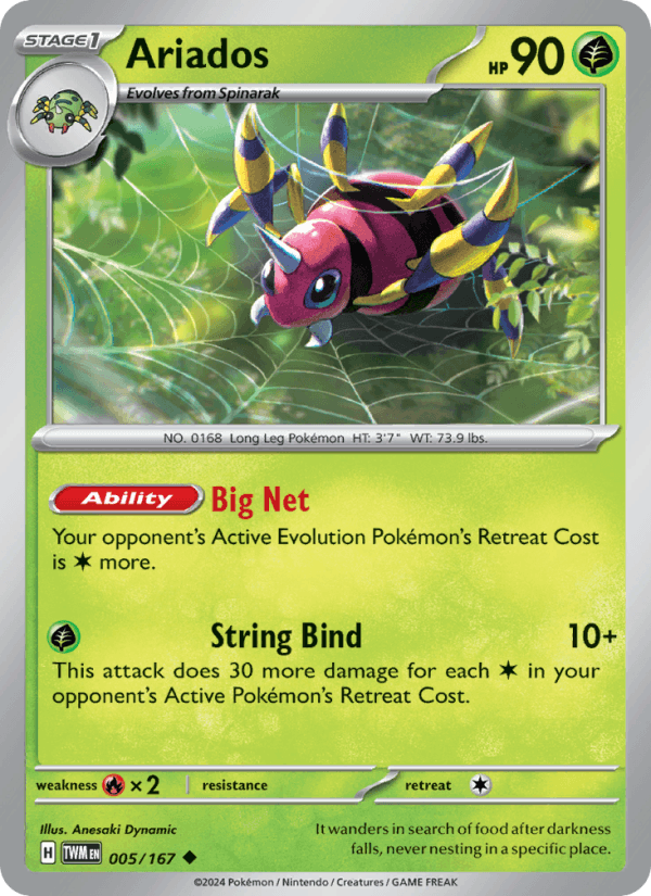 Ariados 5/167 Twilight Masquerade English Pokémon card