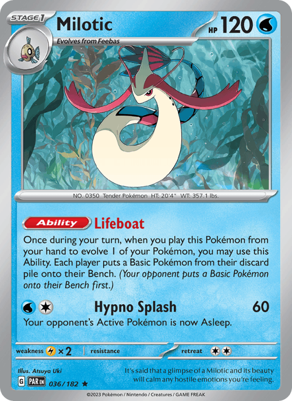 Milotic 36/182 Paradox Rift English Pokémon card