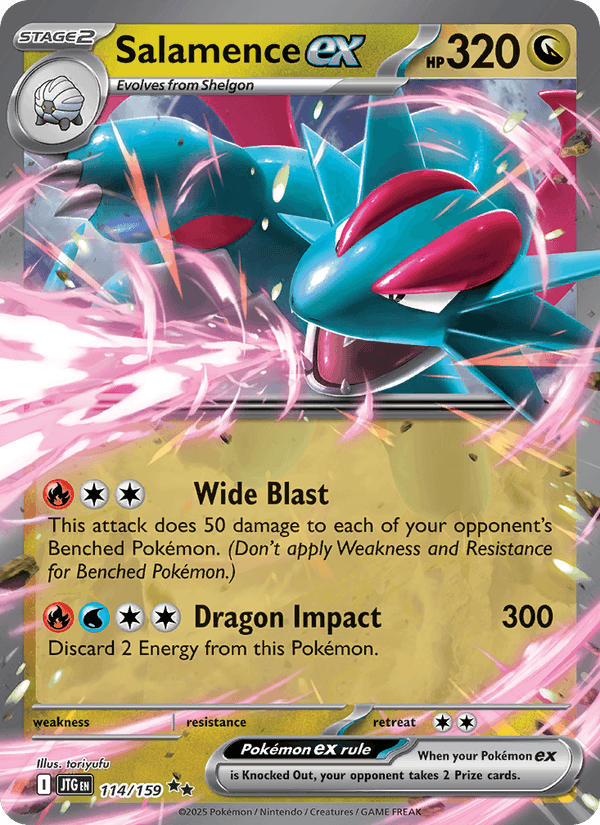 Salamence ex 114/159 Journey Together English Pokémon card