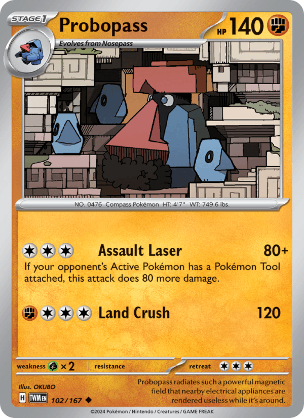 Probopass 102/167 Twilight Masquerade English Pokémon card