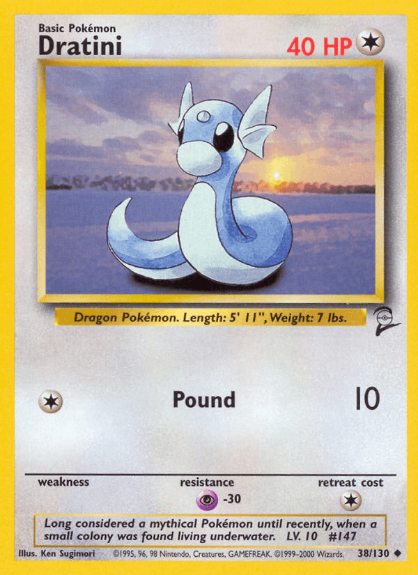 Dratini 38/130 Base Set 2 English Pokémon card