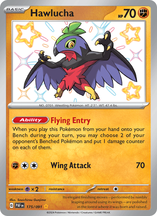Hawlucha 175/91 Paldean Fates English Pokémon card