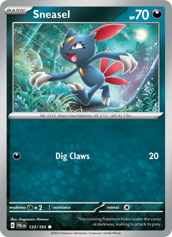 Sneasel 133/193 Paldea Evolved English Pokémon card