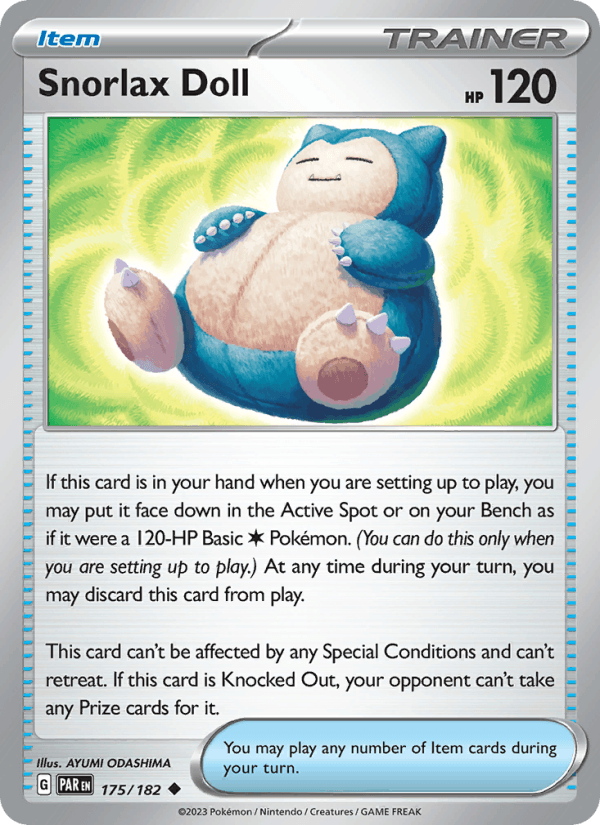 Snorlax Doll 175/182 Paradox Rift English Pokémon card