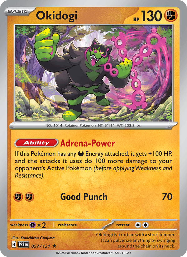 Okidogi 57/131 Prismatic Evolutions English Pokémon card