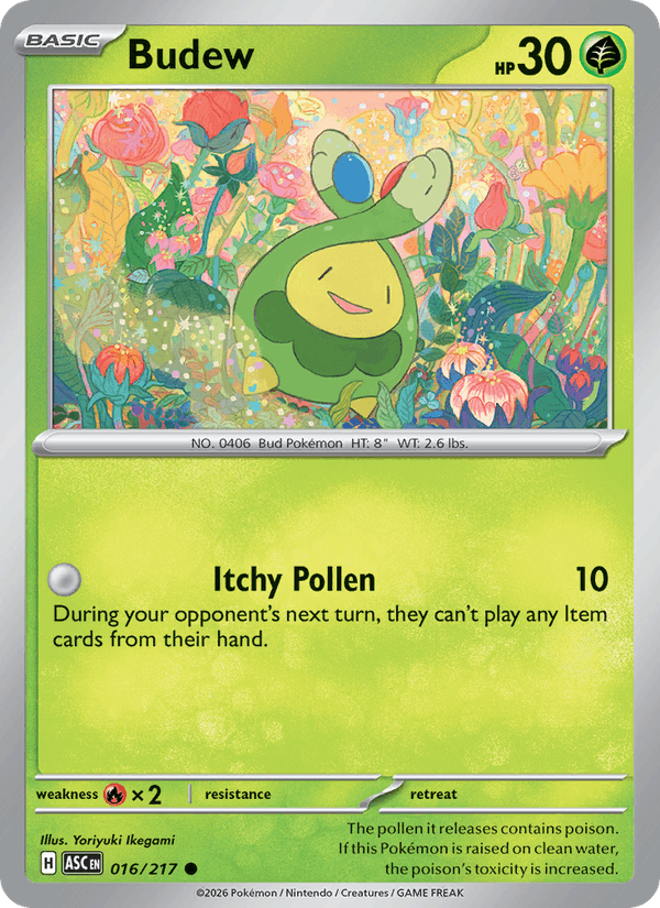 Budew 16/217 Ascended Heroes English Pokémon card