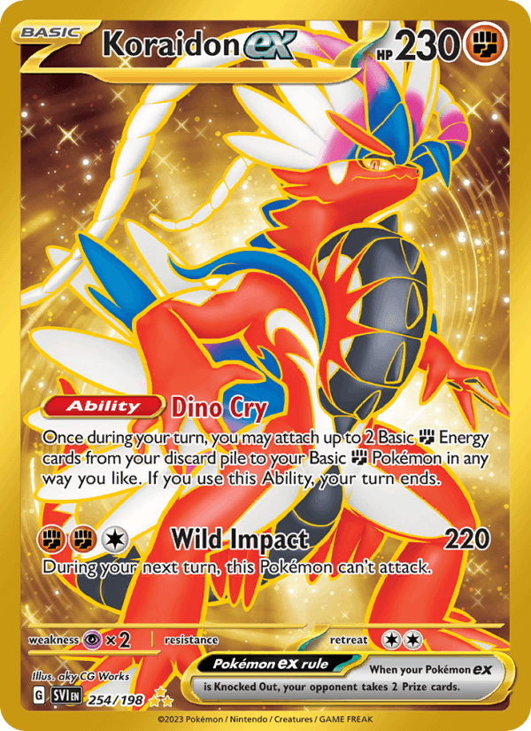 Koraidon ex 254/198 Scarlet & Violet English Pokémon card