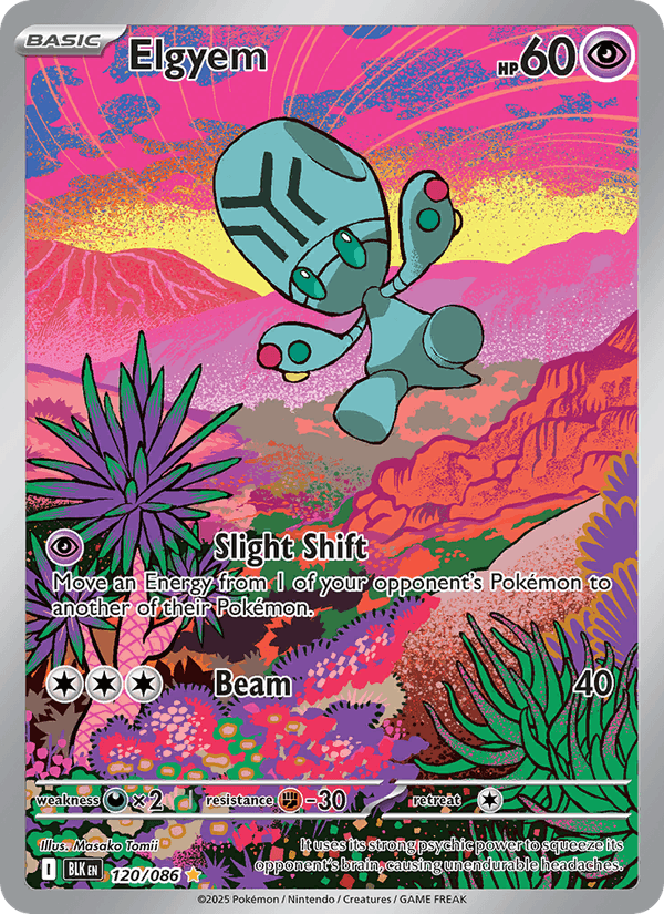 Elgyem 120/86 Black Bolt English Pokémon card
