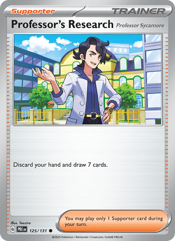 Professor's Research 125/131 Prismatic Evolutions English Pokémon card