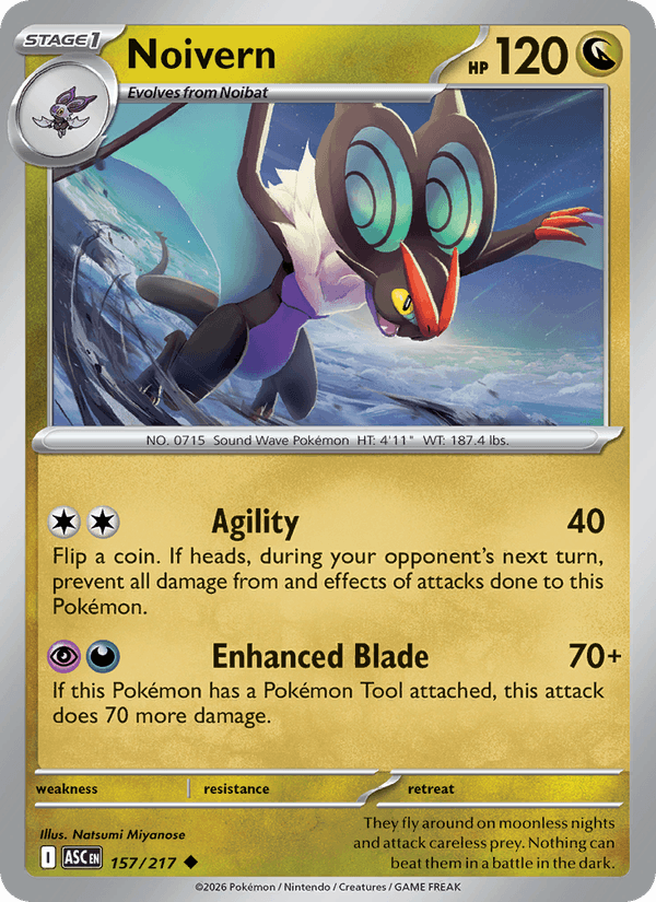 Noivern 157/217 Ascended Heroes English Pokémon card