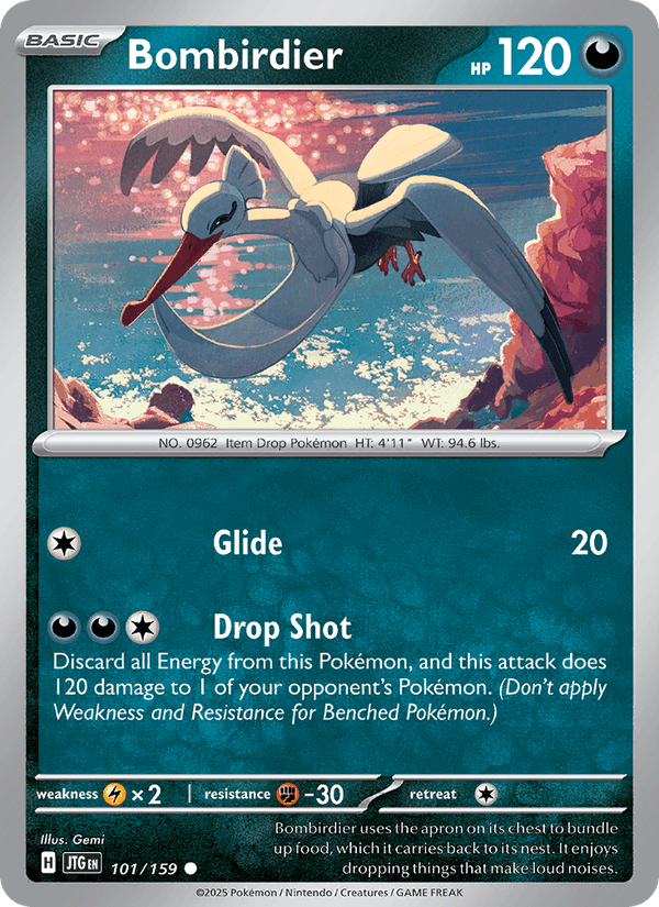 Bombirdier 101/159 Journey Together English Pokémon card