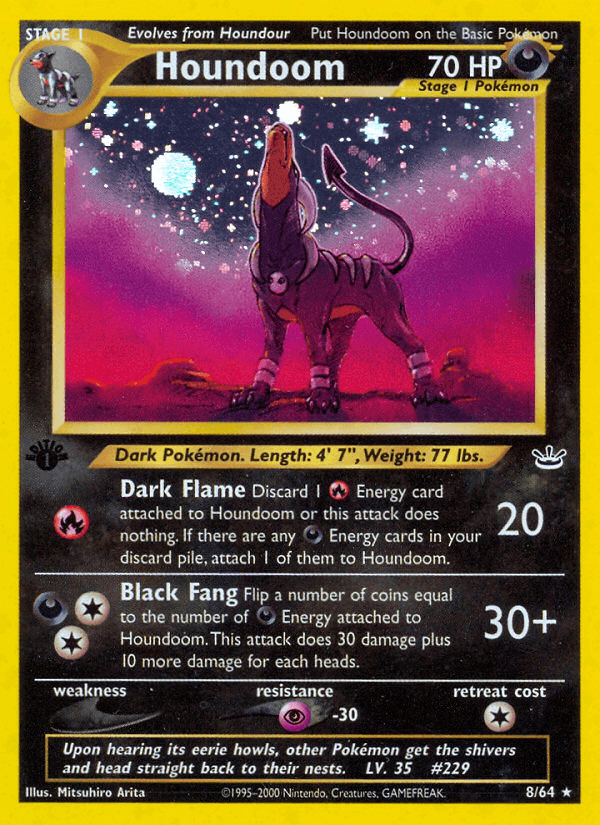 Houndoom 8 Neo Revelation English Pokemon card